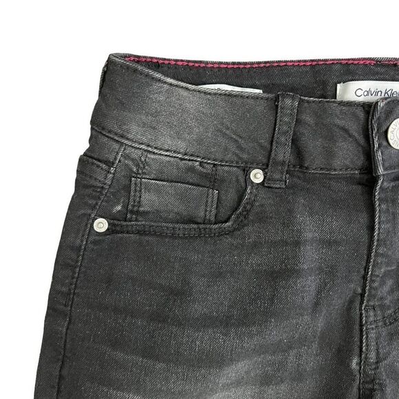 Calvin Klein Girls Mid-Rise Boy Jean Shorts Black Size 8 - Picture 5 of 9